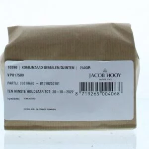 Komijnzaad gemalen/djinten Jacob Hooy 250g