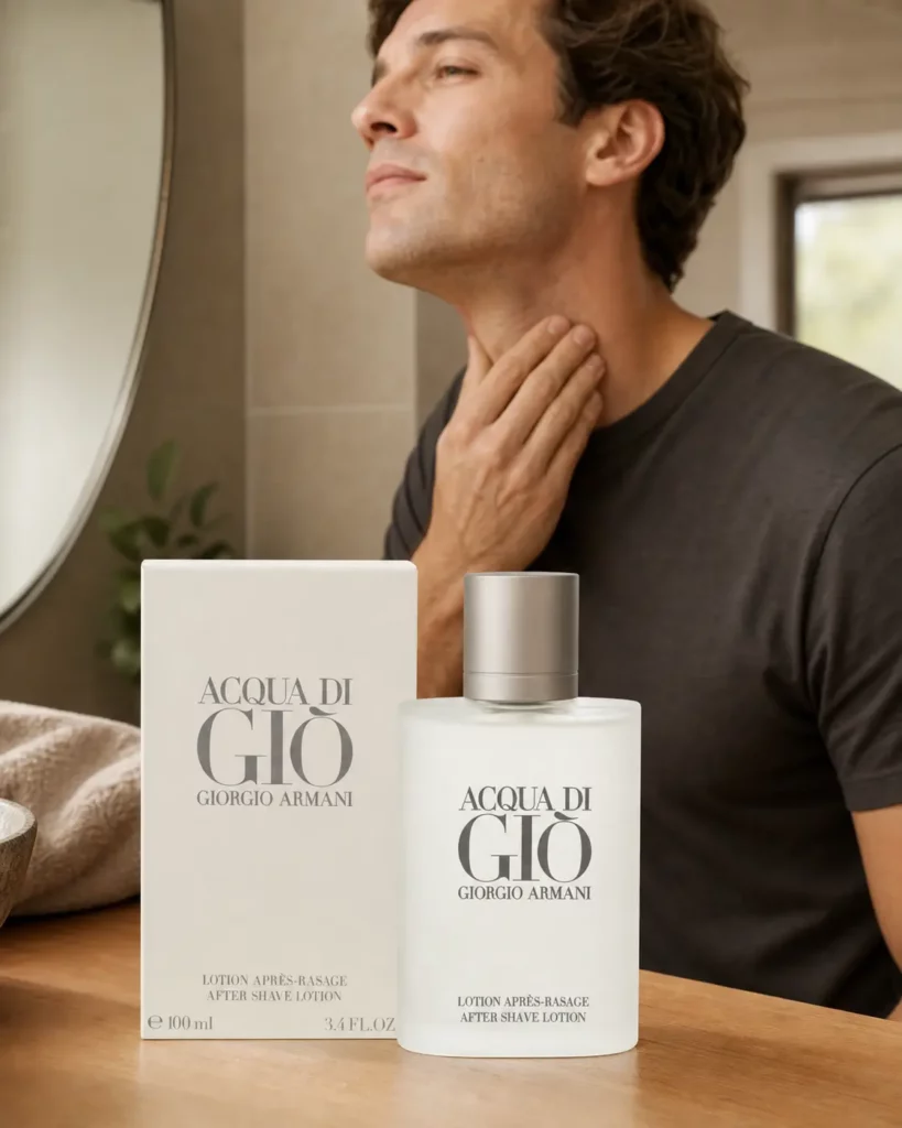 Armani Acqua Di Gio Pour Homme After Shave Lotion - sfeerfoto in gebruik