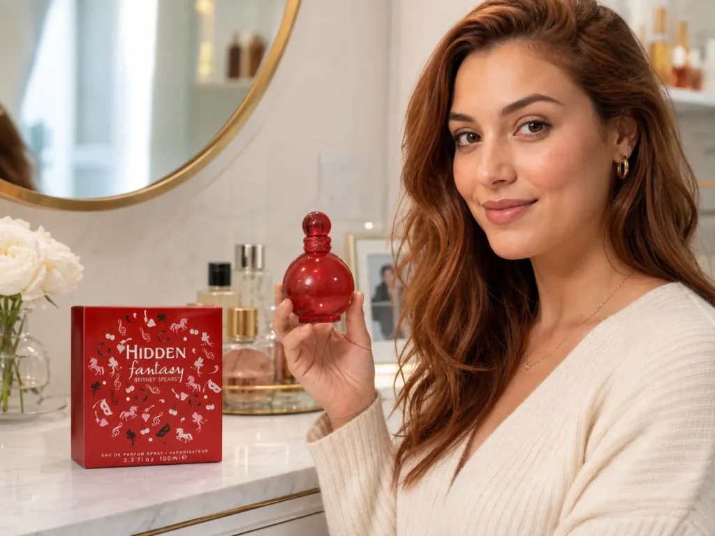 Britney Spears Hidden Fantasy EDP Spray - sfeerfoto in gebruik