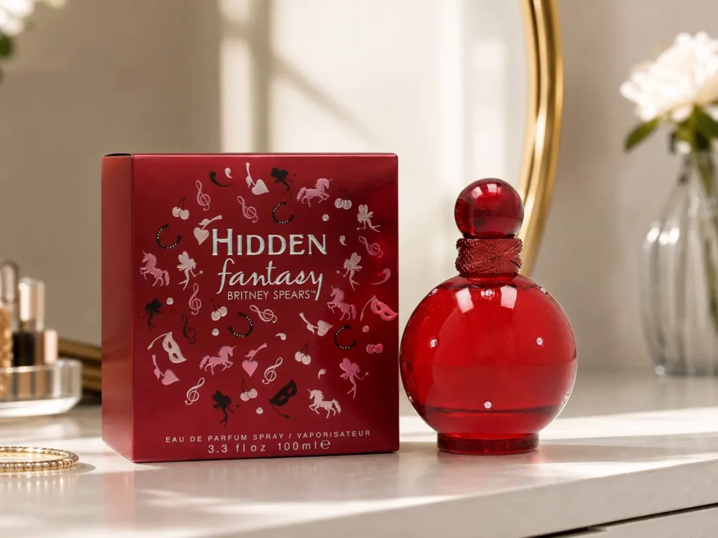Britney Spears Hidden Fantasy EDP Spray - sfeerfoto kaptafel