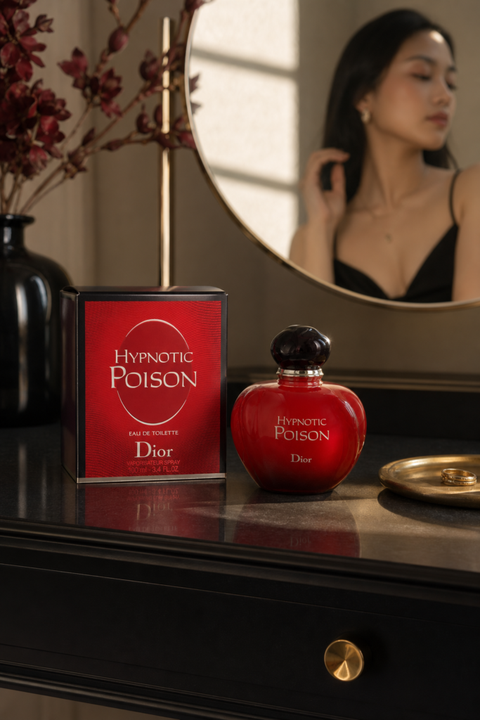 Christian Dior Hypnotic Poison Eau de parfum 100ml - sfeerfoto kaptafel