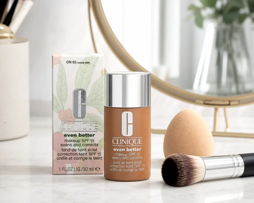 Clinique Even Better Make-Up SPF15 CN 52 Neutral - sfeerfoto application