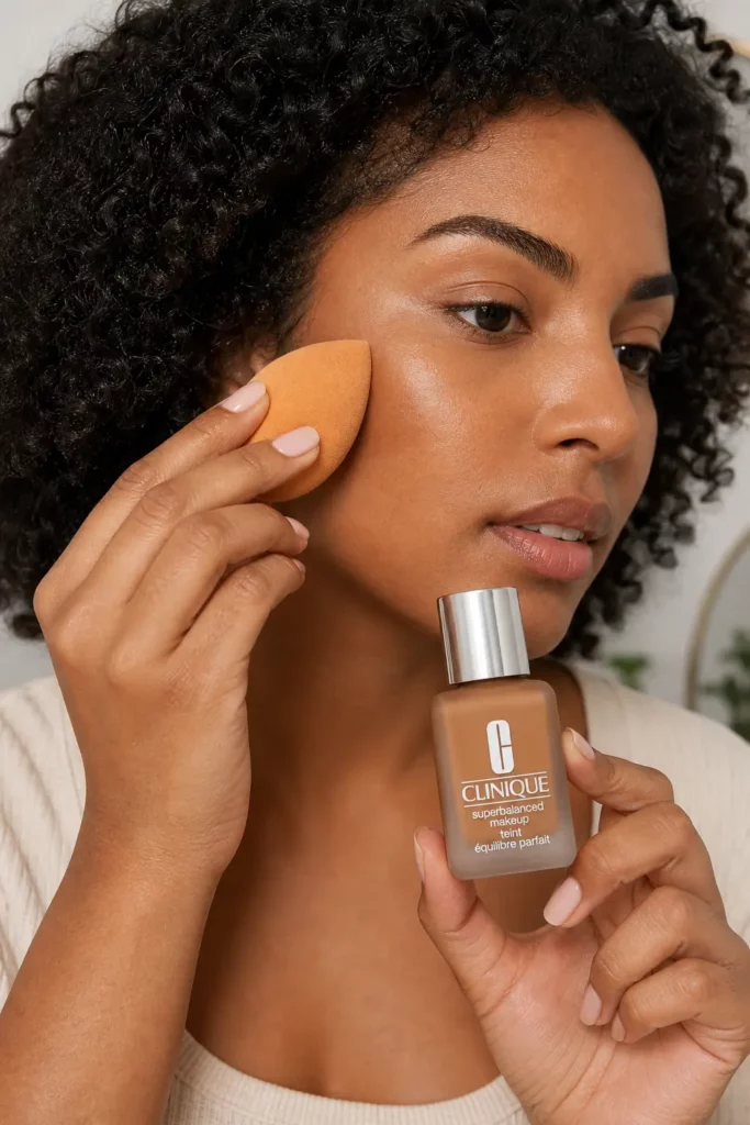Clinique Superbalanced Makeup SPF15 WN127 Maple - sfeerfoto application