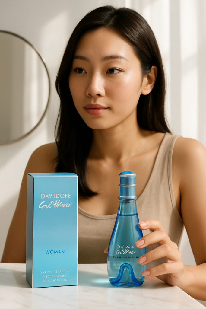 Davidoff Cool Water Woman EDT Spray 50ml - sfeerfoto kaptafel