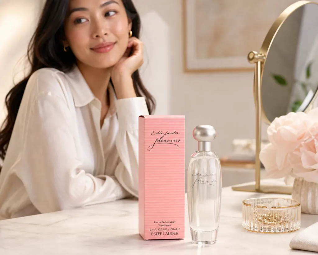 Estee Lauder Pleasures EDP Spray 100ml - sfeerfoto kaptafel