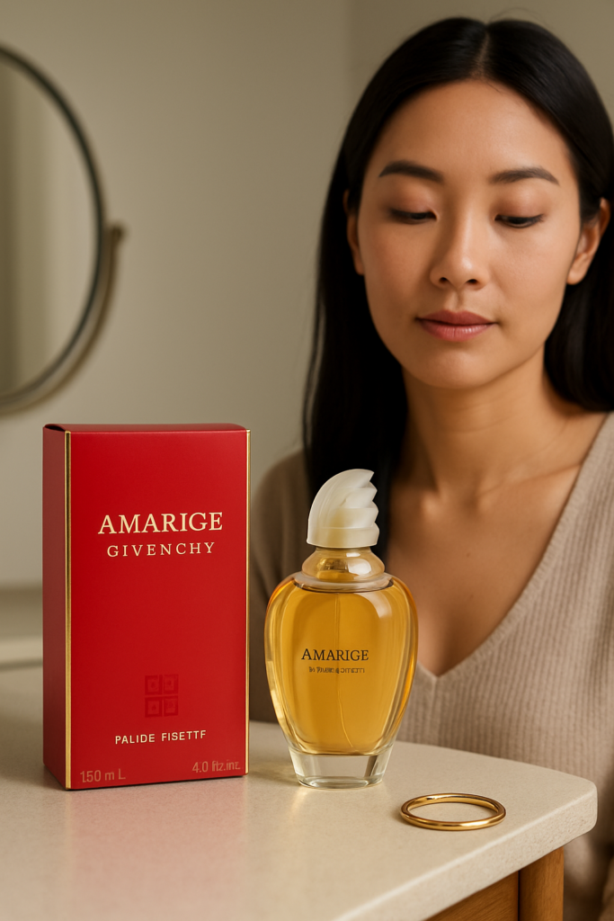 Givenchy Amarige EDT Spray 100ml - sfeerfoto kaptafel