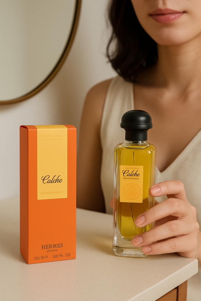 Hermes Caleche Soie De Parfum EDP Spray - sfeerfoto kaptafel