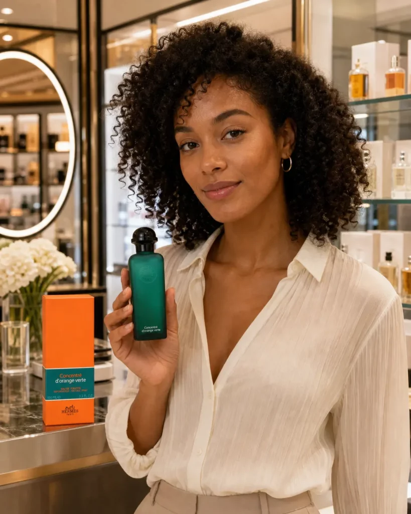 Hermes Eau D'Orange Verte Edt Spray Concentree - sfeerfoto in gebruik