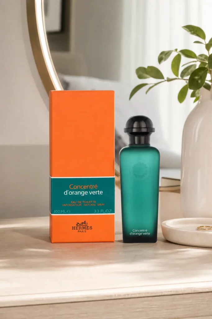 Hermes Eau D'Orange Verte Edt Spray Concentree - sfeerfoto kaptafel