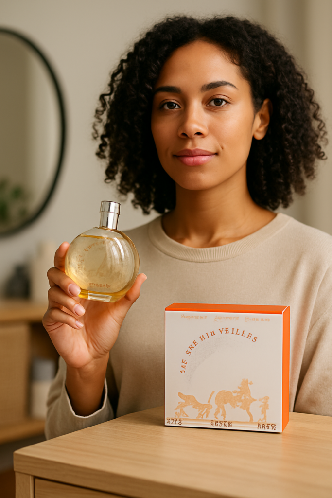 Hermes Eau Des Merveilles EDT Spray 100ml - sfeerfoto in gebruik