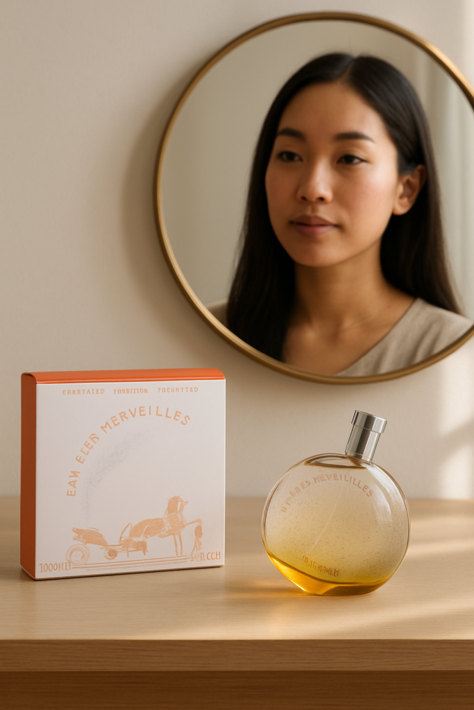 Hermes Eau Des Merveilles EDT Spray 100ml - sfeerfoto kaptafel