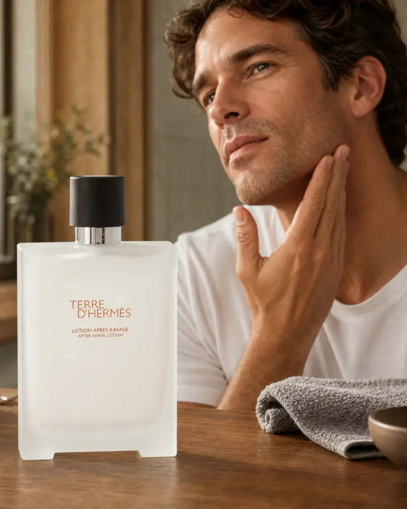 Hermes Terre D'Hermes After Shave Lotion - sfeerfoto in gebruik