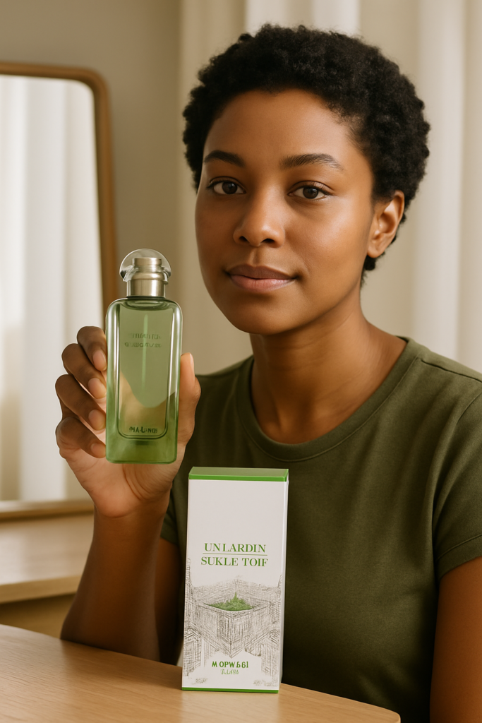 Hermes Un Jardin Sur Le Toit EDT Spray 100ml - sfeerfoto in gebruik
