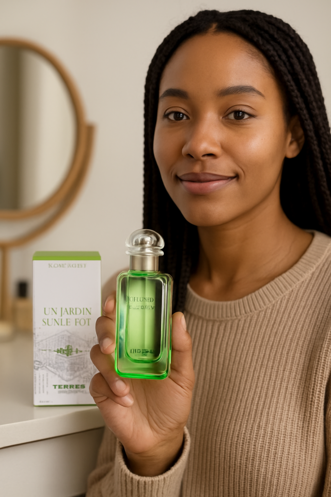 Hermes Un Jardin Sur Le Toit EDT Spray 50ml - sfeerfoto in gebruik
