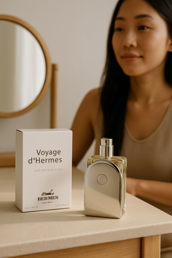 Hermes Voyage D'Hermes EDT Spray - sfeerfoto kaptafel