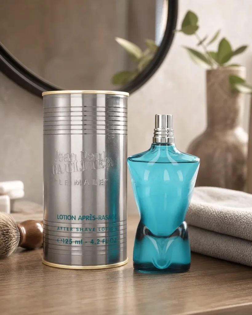 J.P. Gaultier Le Male After Shave Lotion - sfeerfoto kaptafel