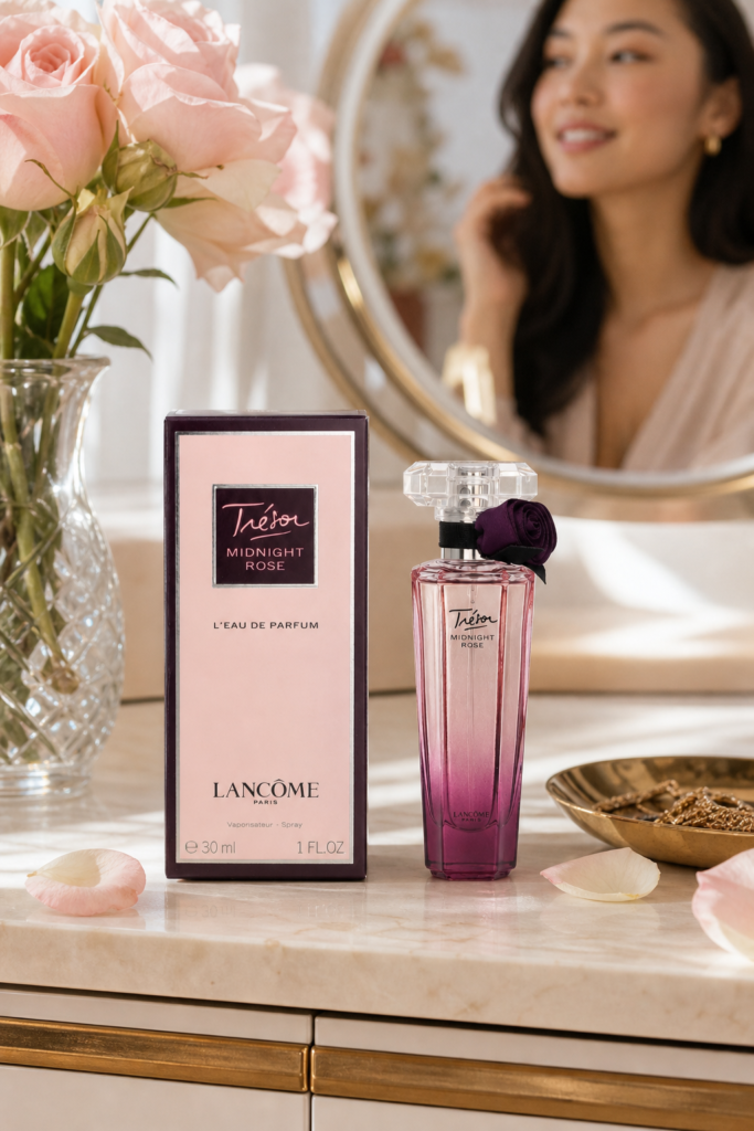Lancome Tresor Midnight Rose EDP Spray - sfeerfoto kaptafel