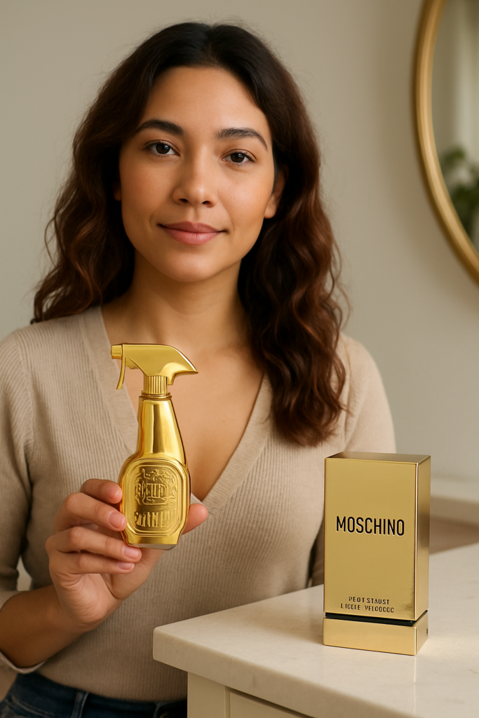 Moschino Fresh Couture Gold EDP Spray 30ml - sfeerfoto in gebruik