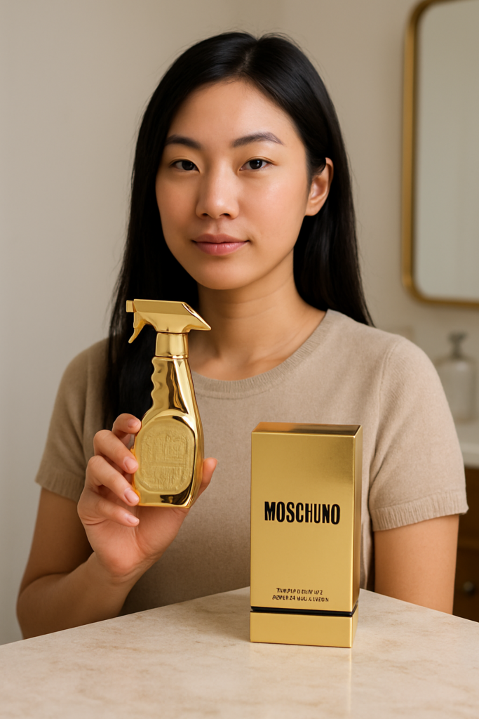 Moschino Fresh Couture Gold EDP Spray 50ml - sfeerfoto in gebruik