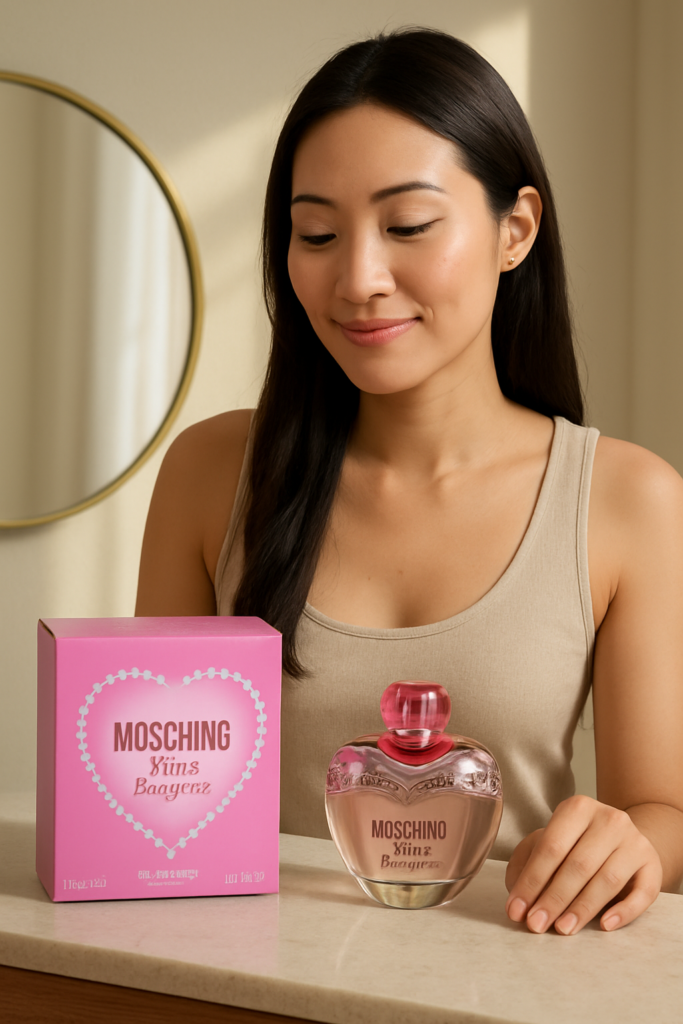 Moschino Pink Bouquet EDT Spray 100ml - sfeerfoto kaptafel