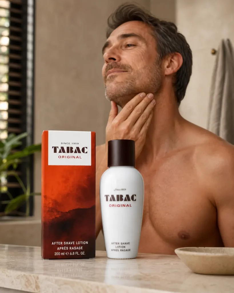 Tabac Original aftershave lotion - sfeerfoto in gebruik