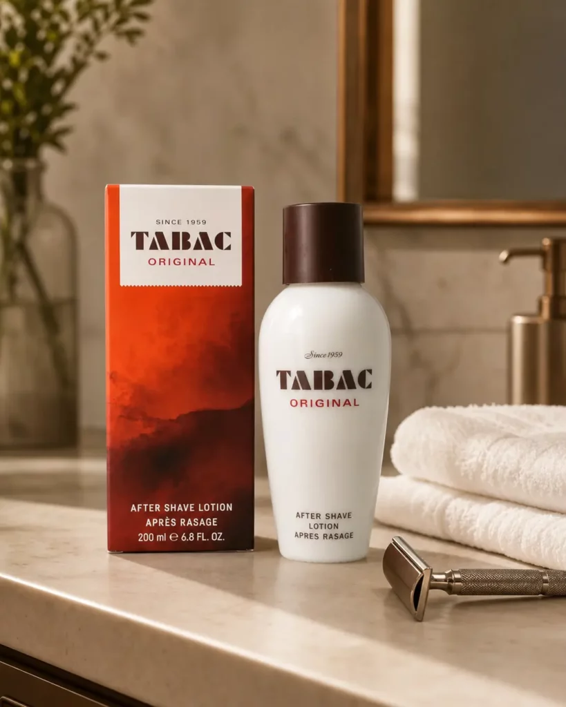 Tabac Original aftershave lotion - sfeerfoto kaptafel