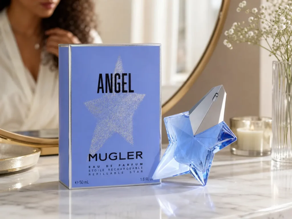 Thierry Mugler Angel Edp Spray Refillable - sfeerfoto kaptafel
