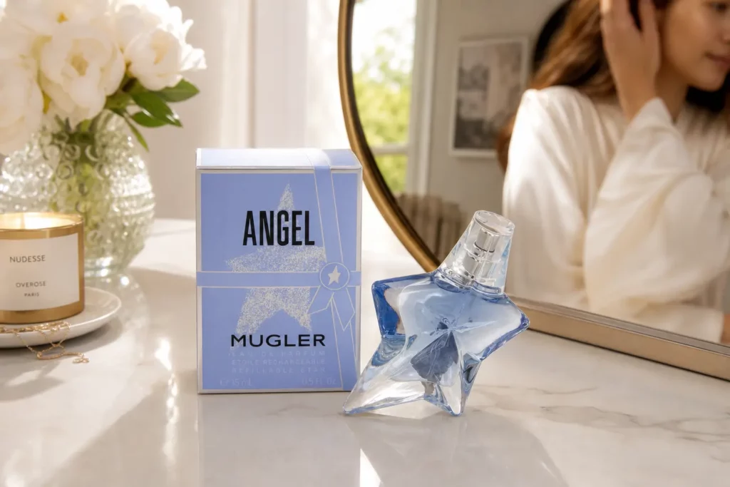 Thierry Mugler Angel Edp Spray Refillable - sfeerfoto kaptafel
