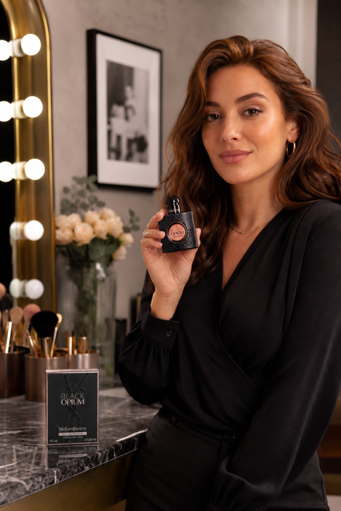 Yves Saint Laurent Black Opium Eau de parfum 30ml - sfeerfoto in gebruik