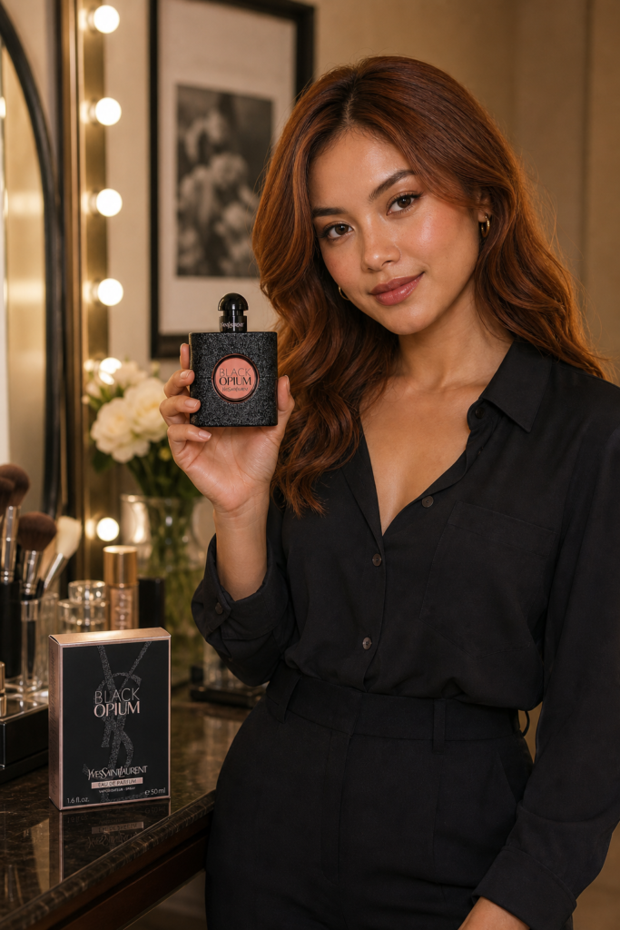 Yves Saint Laurent Black Opium Eau de parfum 50ml - sfeerfoto in gebruik