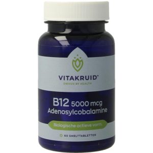 B12 5000 mcg Actief Adenosylcobalamine Vitakruid 60tb
