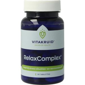 RelaxComplex oa Magnesium Tauraat & Vitamine D3 Vitakruid 30tb