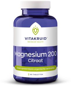Magnesium 200 citraat Vitakruid 90tb