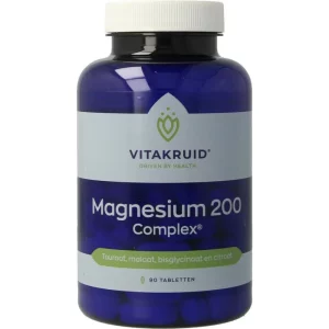 Magnesium 200 Complex Tauraat Malaat Bisglycinaat Vitakruid 90tb