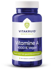 Vitamine A 4000 IE vegan Vitakruid 90vc