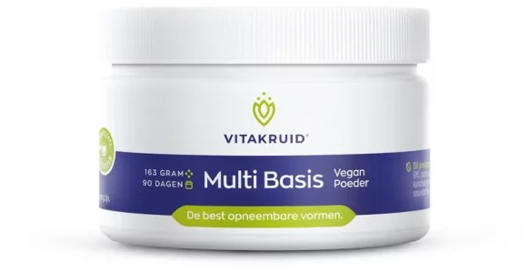 Multi Basis Vegan poeder met natuurlijke vormen Vitakruid 163g