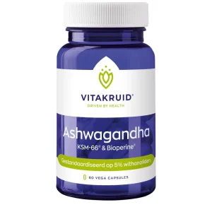 Ashwagandha 5% withanoliden KSM-66 & Bioperine Vitakruid 60vc