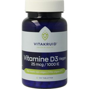 Vitamine D3 Vegan 25 mcg / 1000 IE Vitakruid 120tb