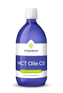 MCT Olie C8 100% zuivere & duurzame kokosolie Vitakruid 500ml