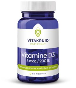 Vitamine D3 5 mcg / 200 IE Vitakruid 240tb